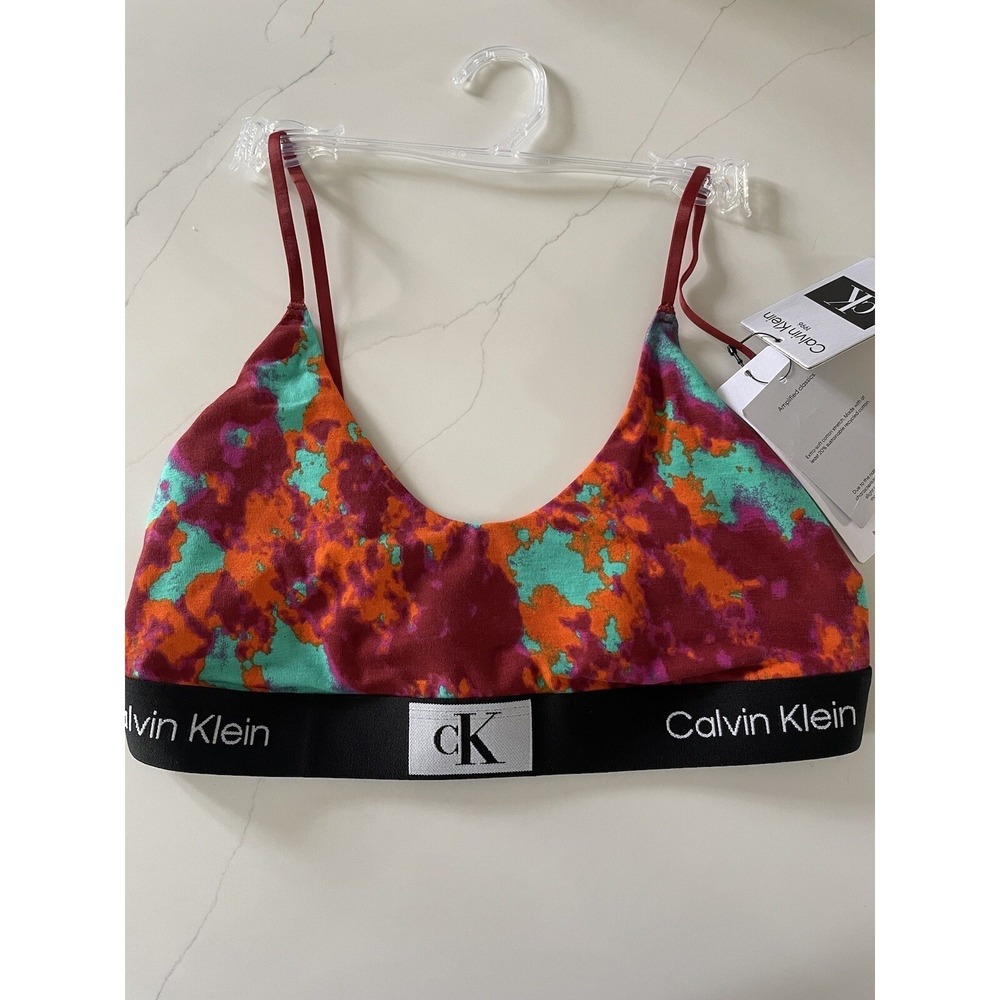 Calvin Klein Women's 1996 Unlined Bralette QF7216-322 medium Peppermint BraNWT